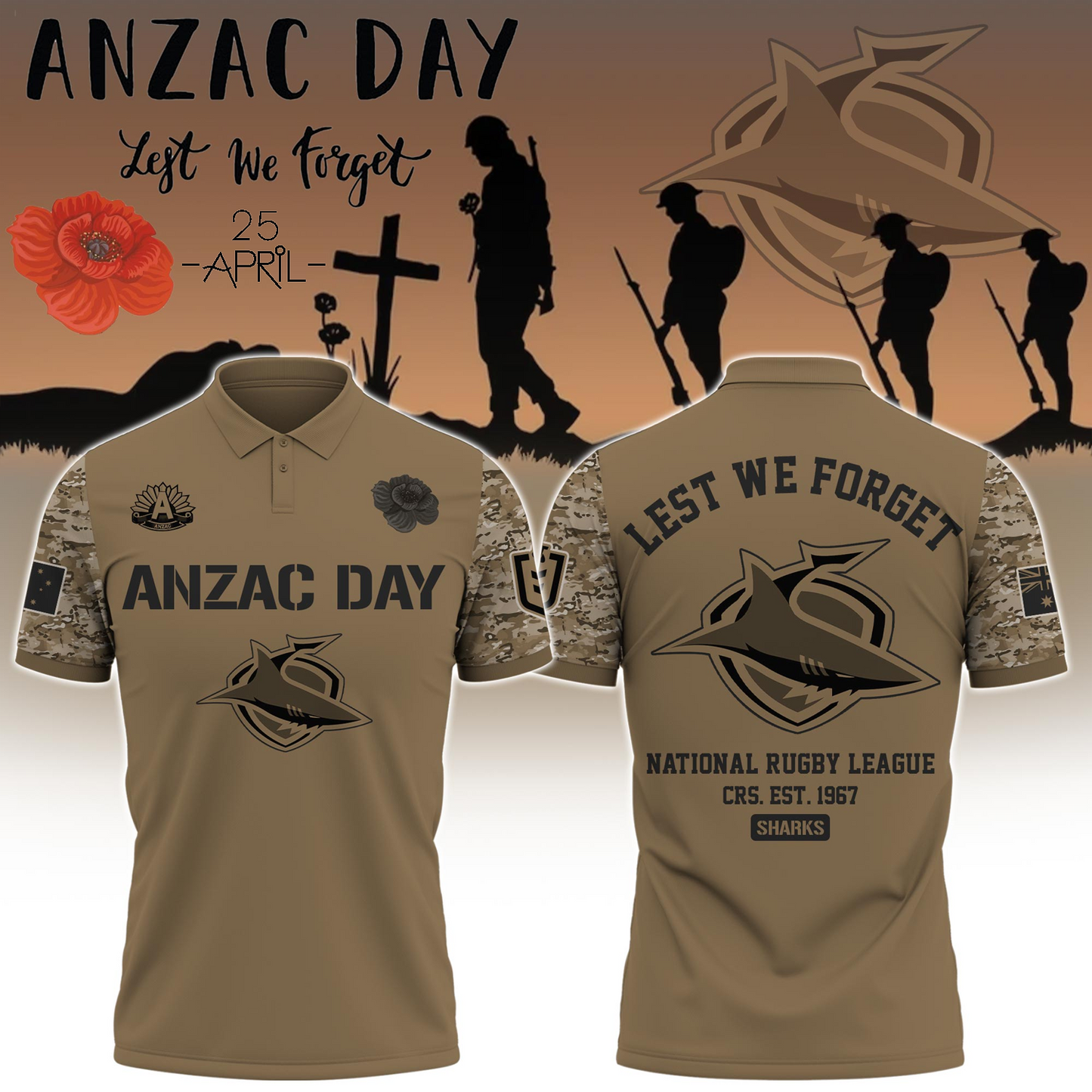 Premium CRO x Anzac Day Shirt DATND TANTD
