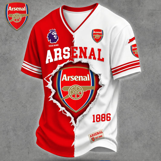 Premium EPL X ARS Game Day Streetwear V-neck  Shirt NDT VHM 040626