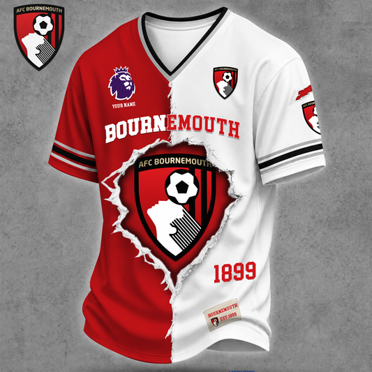 Premium EPL X BOU Game Day Streetwear V-neck  Shirt NDT VHM 040626