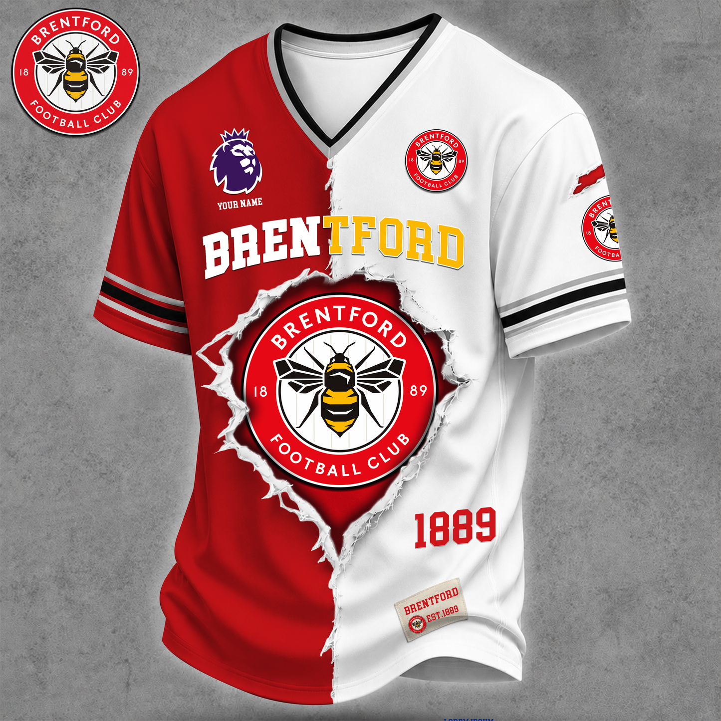 Premium EPL X BRE Game Day Streetwear V-neck  Shirt NDT VHM 040626