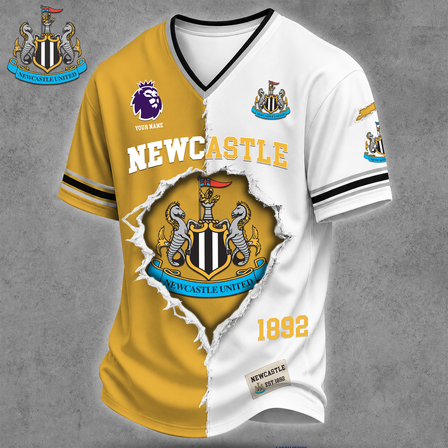 Premium EPL X NU Game Day Streetwear V-neck  Shirt NDT VHM 040626