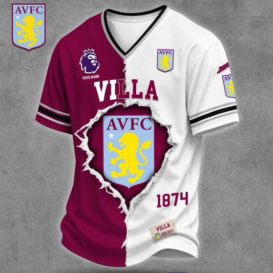 Premium EPL X VIL Game Day Streetwear V-neck  Shirt NDT VHM 040626