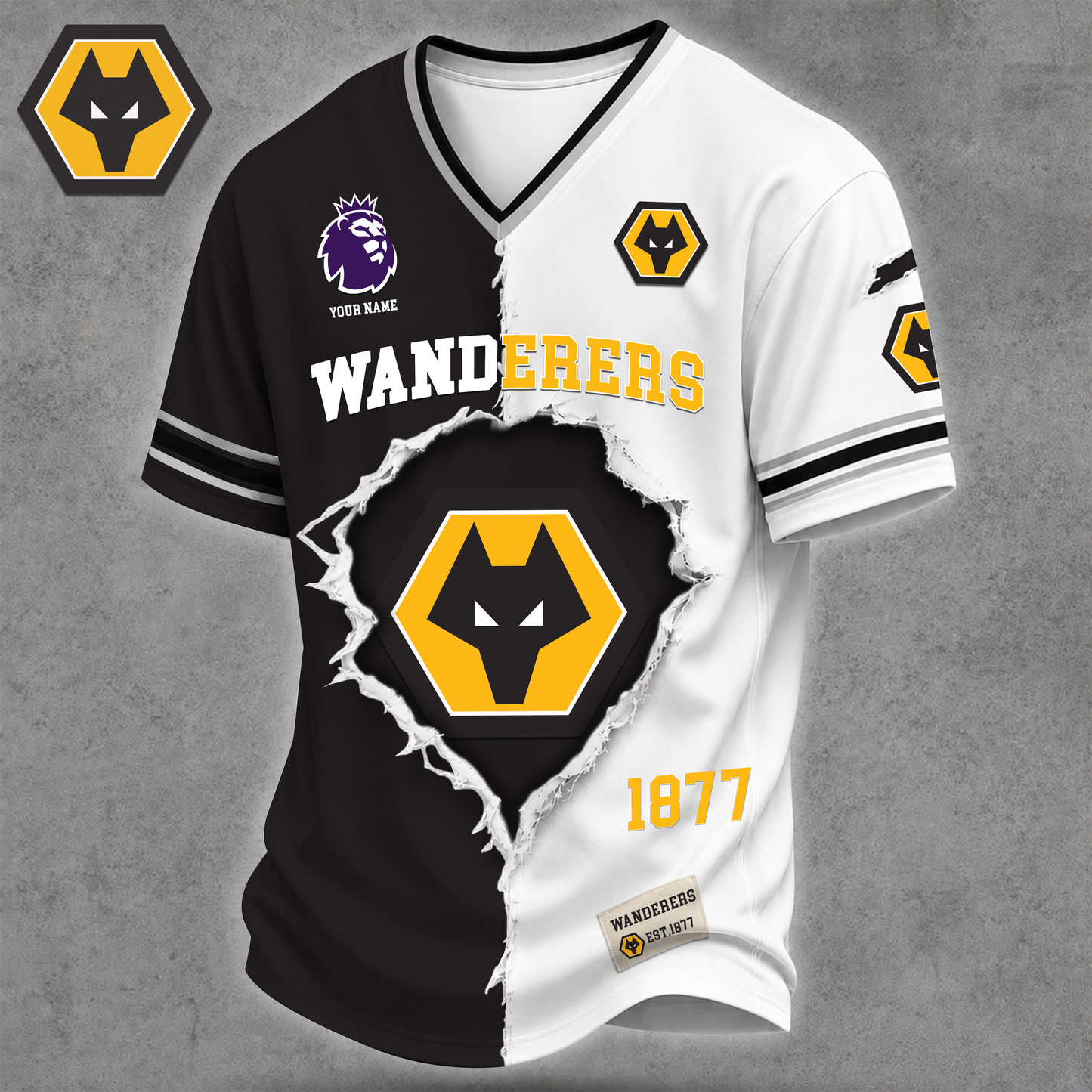 Premium EPL X WW Game Day Streetwear V-neck  Shirt NDT VHM 040626