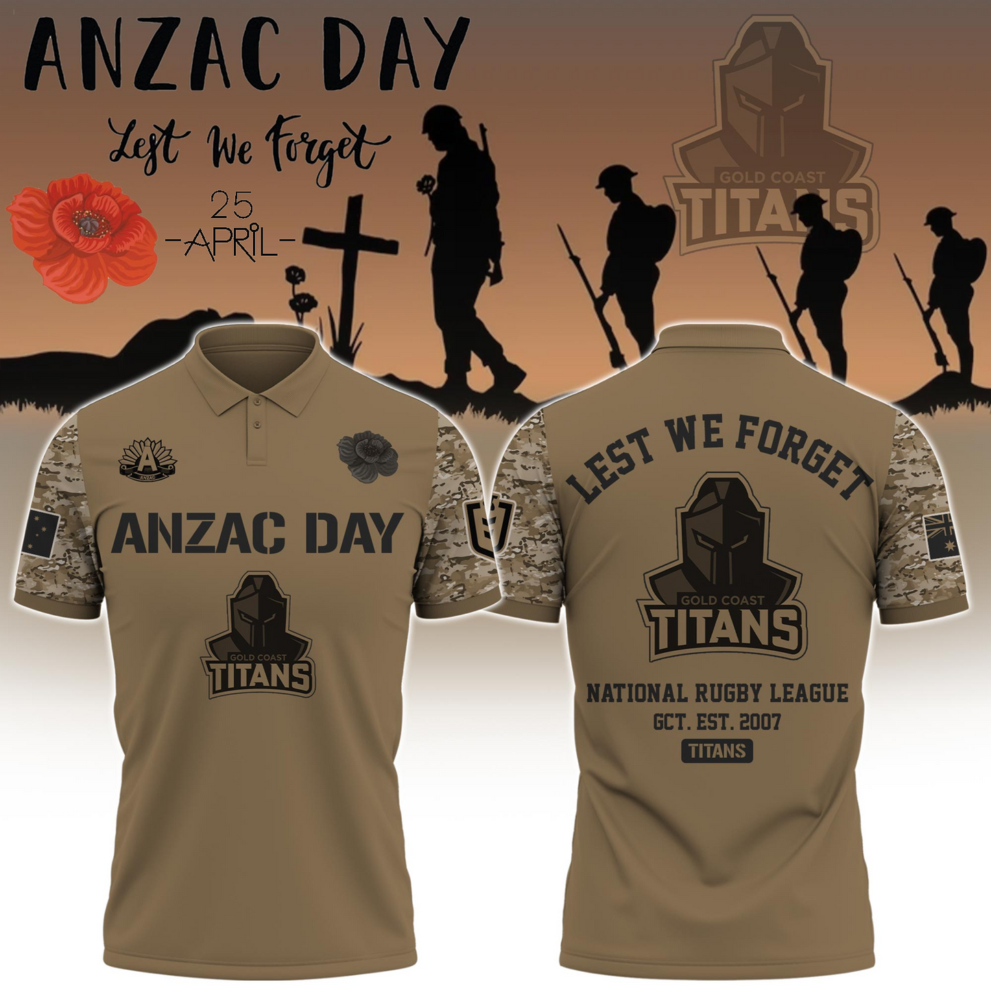 Premium GLD x Anzac Day Shirt DATND TANTD