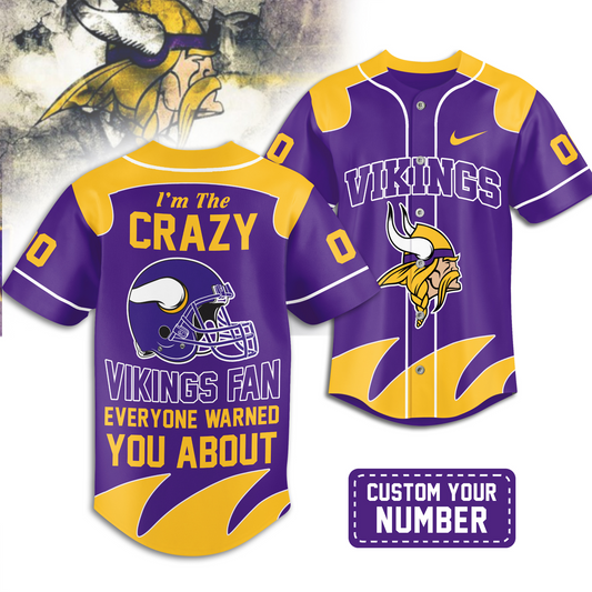 Premium MIN x NFL Crazy Football Fan Personalized Jersey DATND TANTD