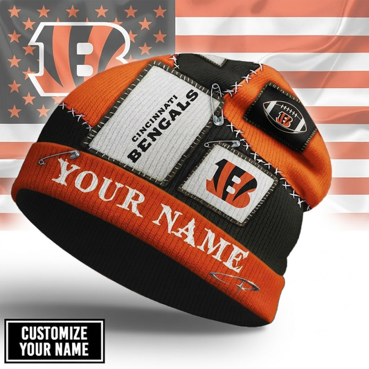 Premium NFL CIN Heritage Patch Beanie Hat V3 NMD CTKT