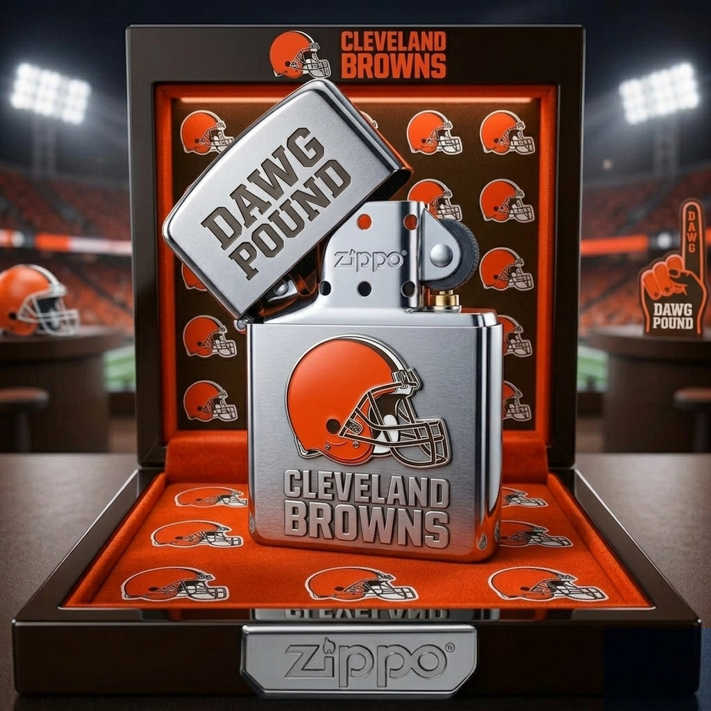 Premium NFL CLE Heritage Lighter Case V1 NMD 162526 TTV