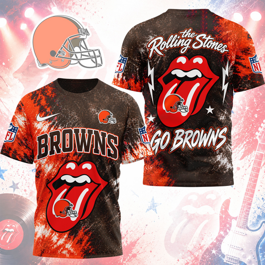 Premium NFL CLE x The Rolling Stones T- Shirt V7 NMD 180526 TTV