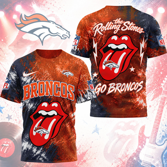 Premium NFL DEN x The Rolling Stones T- Shirt V7 NMD 180526 TTV