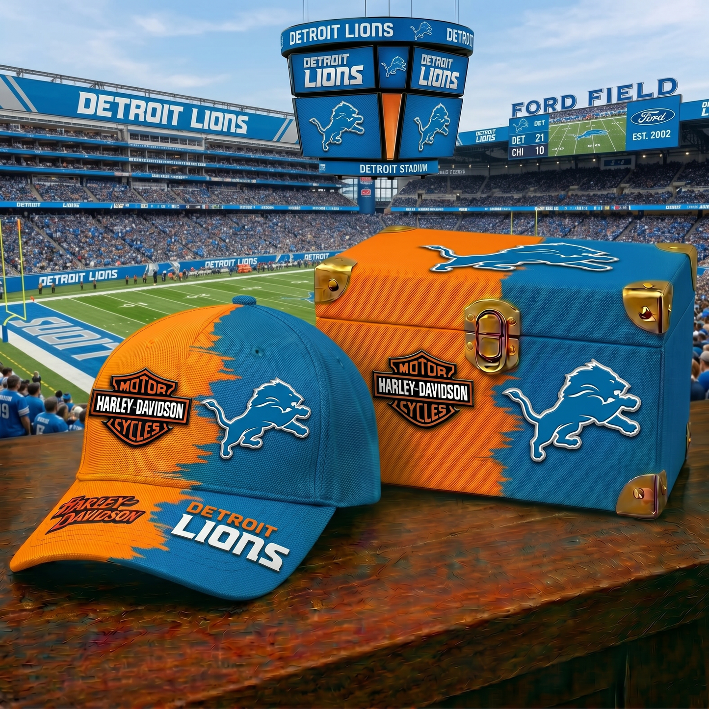 Premium NFL DET x Harley-Davidson Classic Cap V37 NMD 160526 TTV