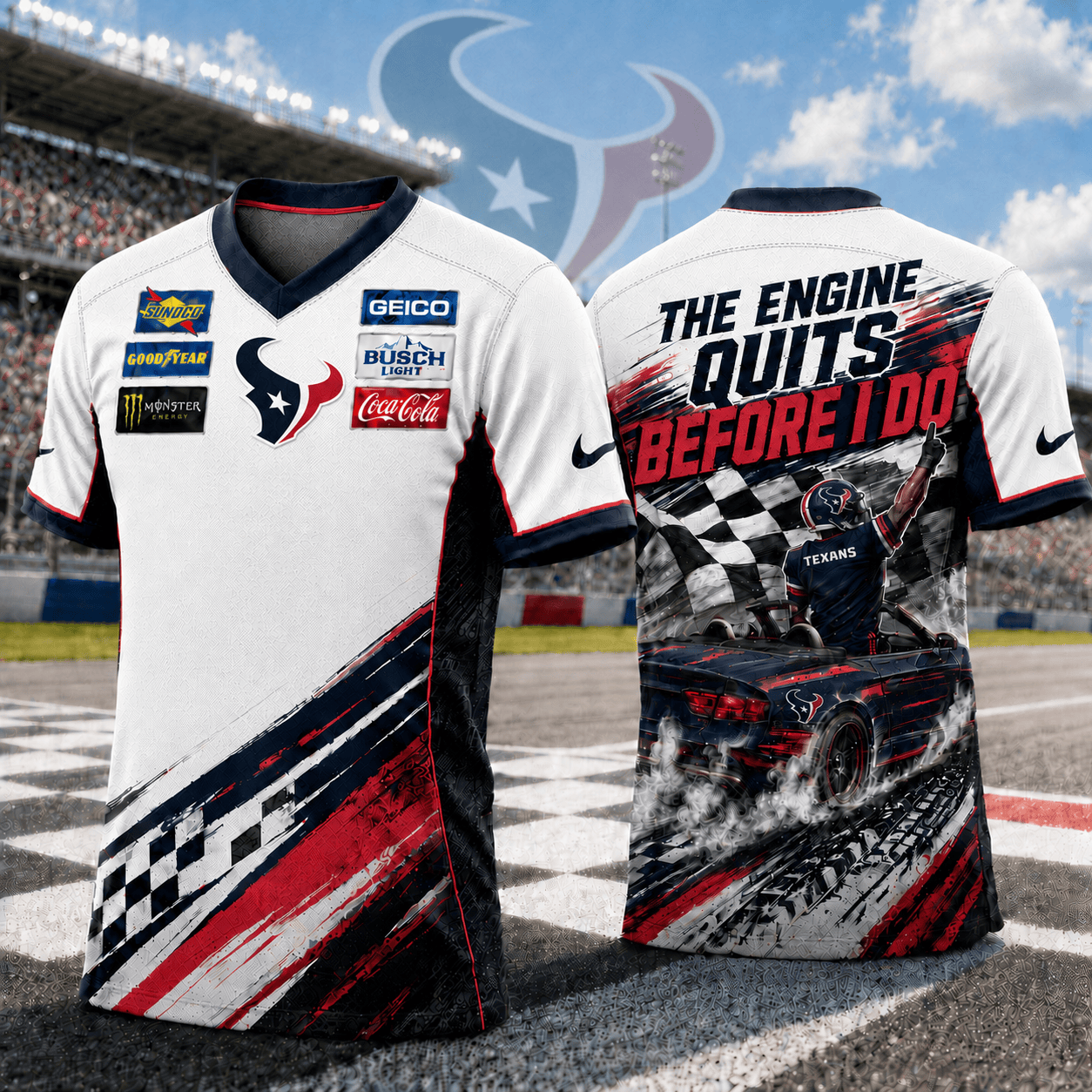 Premium NFL HOU Speedway NASCAR T-Shirt V6 NMD 180526 TTV