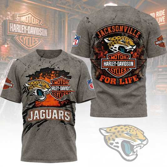Premium NFL JAC x Harley Davidson For Life T-shirt V5 NMD 180526 TTV