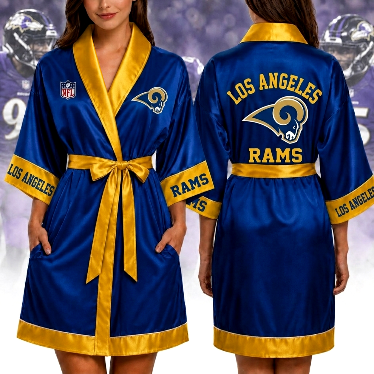 Premium NFL LAR Game Day Bathrobe V1 NMD 190526 TTV