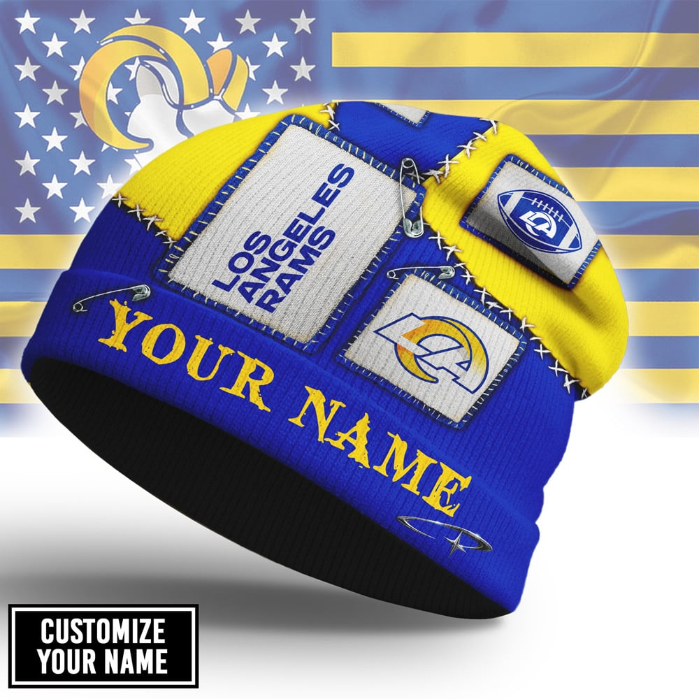Premium NFL LAR Heritage Patch Beanie Hat V3 NMD CTKT