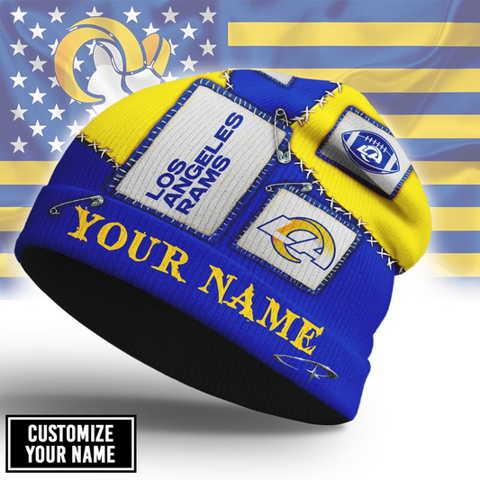 Premium NFL LAR Heritage Patch Beanie Hat V3 NMD CTKT