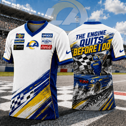 Premium NFL LAR Speedway NASCAR T-Shirt V6 NMD 180526 TTV