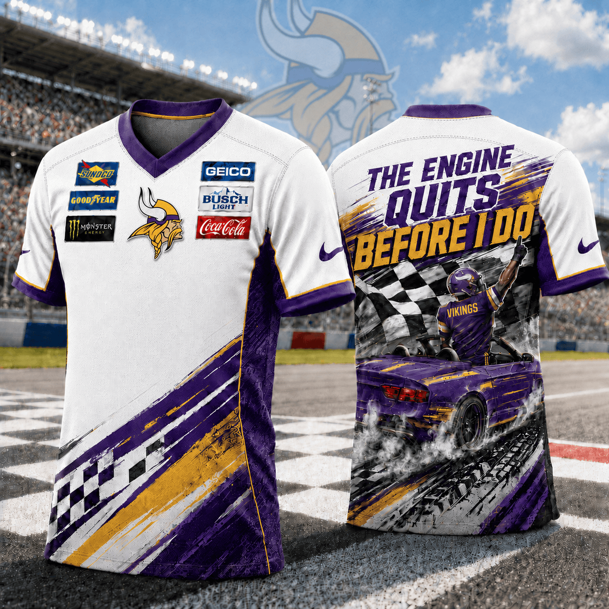 Premium NFL MIN Speedway NASCAR T-Shirt V6 NMD 180526 TTV