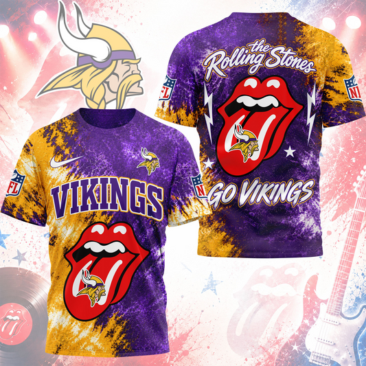 Premium NFL MIN x The Rolling Stones T- Shirt V7 NMD 180526 TTV