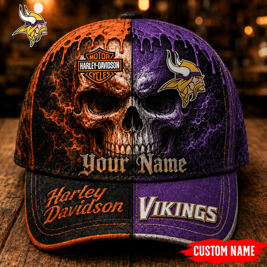Premium NFL MV Harley Davidson Split Skull Classic Cap V38 NMD CTKT