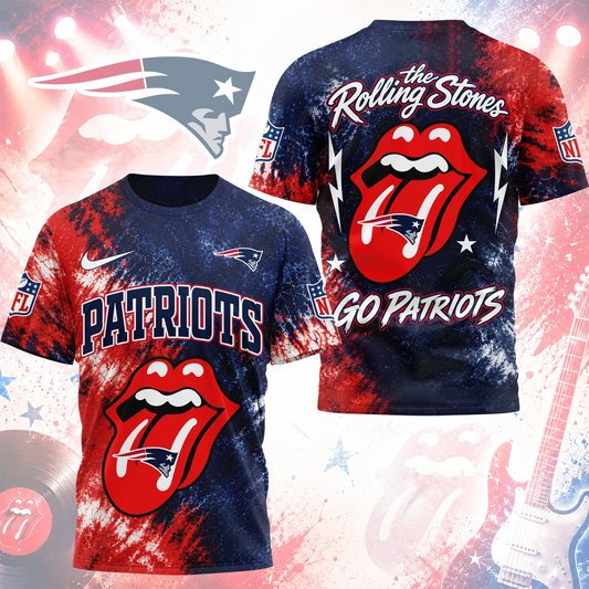 Premium NFL NE x The Rolling Stones T- Shirt V7 NMD 180526 TTV