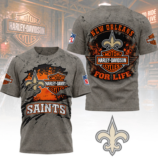 Premium NFL NO x Harley Davidson For Life T-shirt V5 NMD 180526 TTV