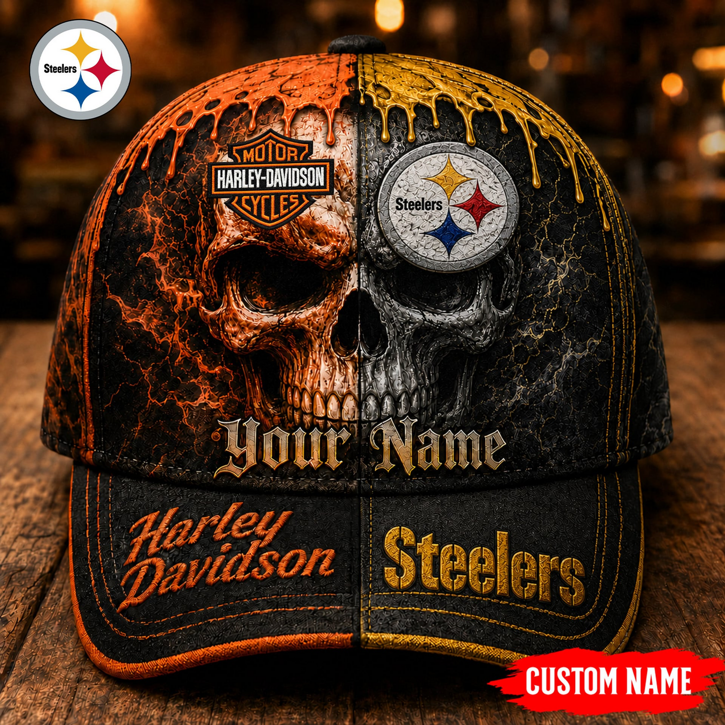 Premium NFL PS Harley Davidson Split Skull Classic Cap V38 NMD CTKT