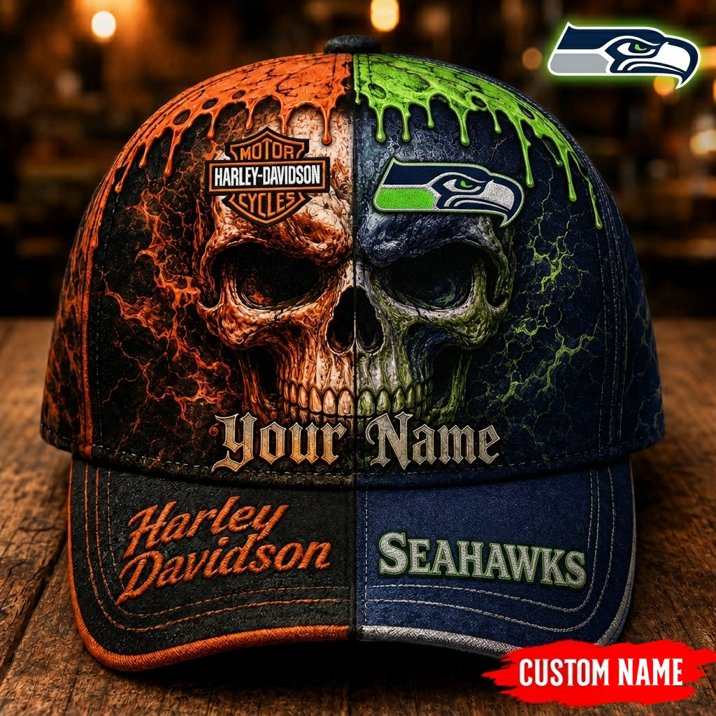 Premium NFL SS Harley Davidson Split Skull Classic Cap V38 NMD CTKT