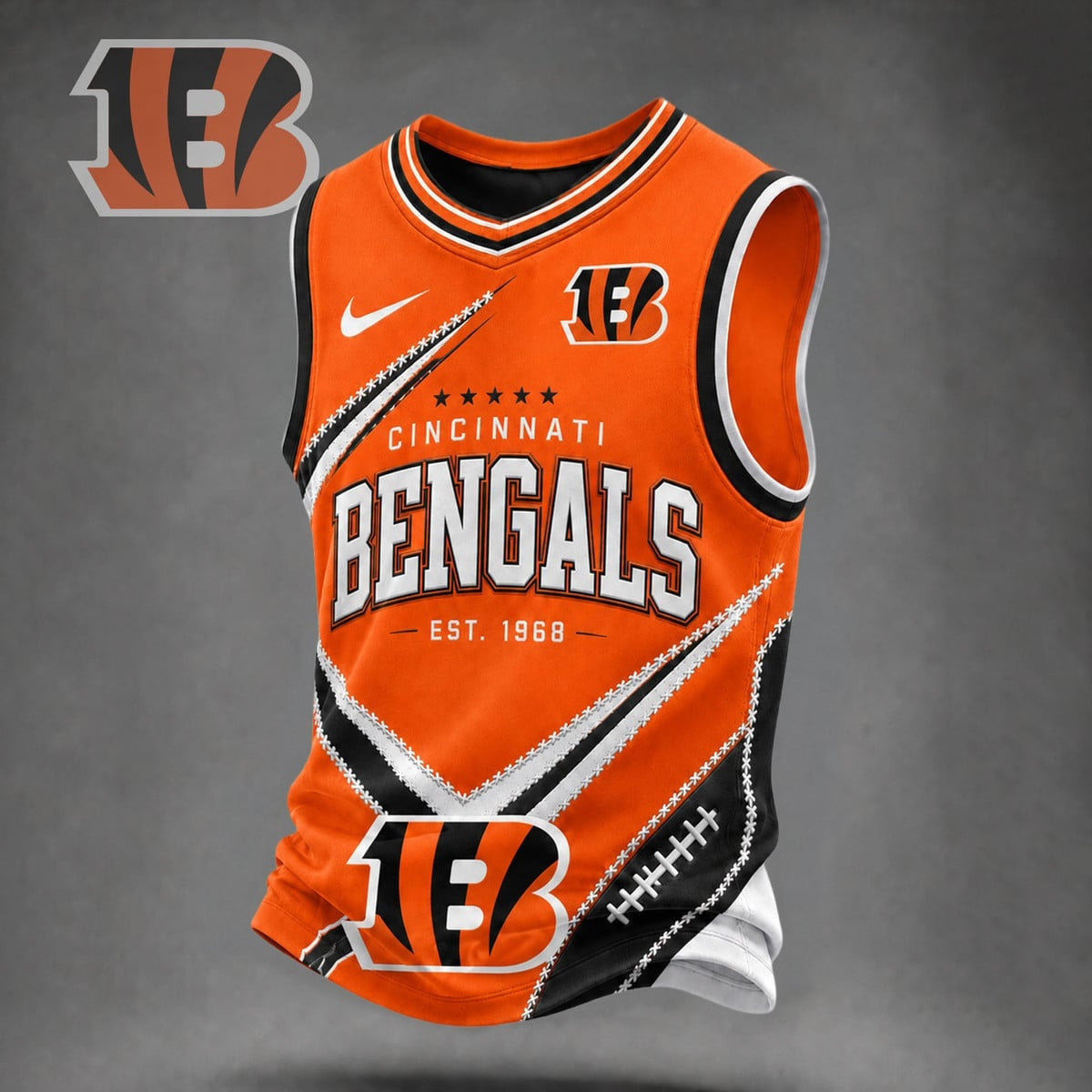 Premium NFL X CIN Game Day V-neck Tank Top Shirt NDT NHM 030626