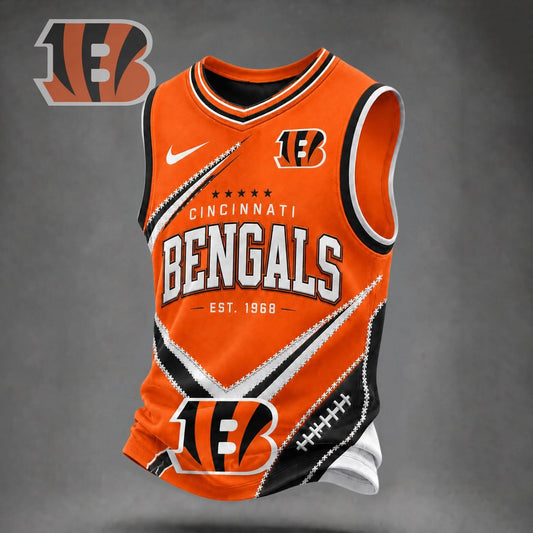 Premium NFL X CIN Game Day V-neck Tank Top Shirt NDT NHM 030626