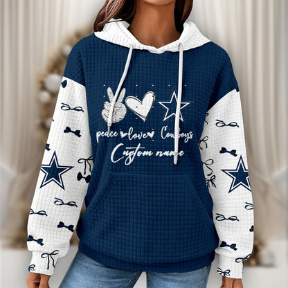Premium NFL X DAL Women's Waffle Hoodie NDT NHM