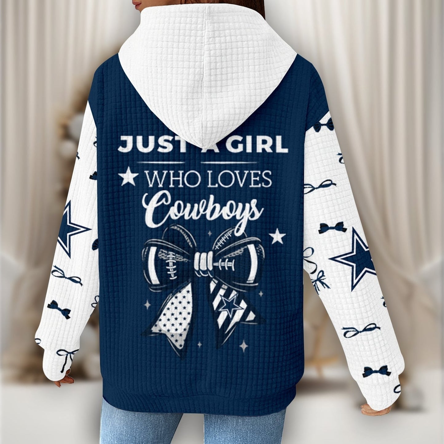 Premium NFL X DAL Women's Waffle Hoodie NDT NHM