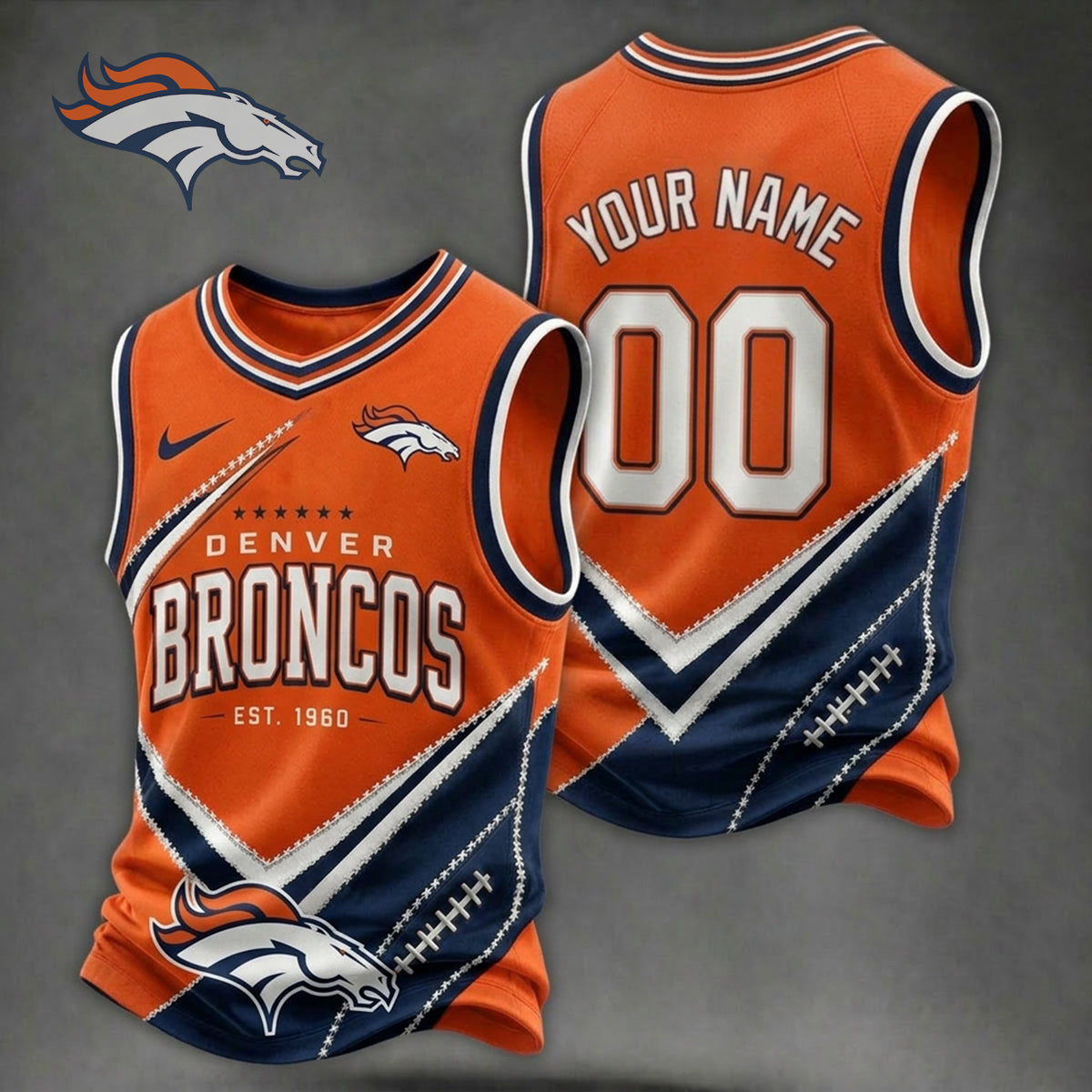 Premium NFL X DEN Game Day V-neck Tank Top Shirt V33 NDT NHM 080626