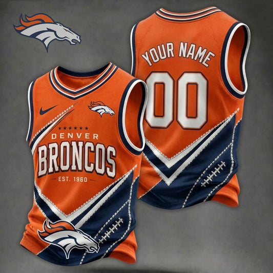 Premium NFL X DEN Game Day V-neck Tank Top Shirt V33 NDT NHM 080626