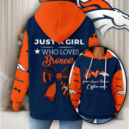 Premium NFL X DEN Women's Waffle Hoodie NDT NHM