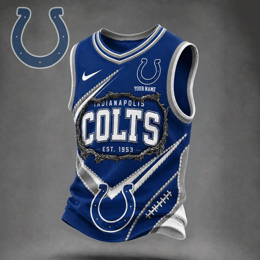 Premium NFL X IND Game Day V-Neck Tank Top Shirt V3 NDT NHM 080626