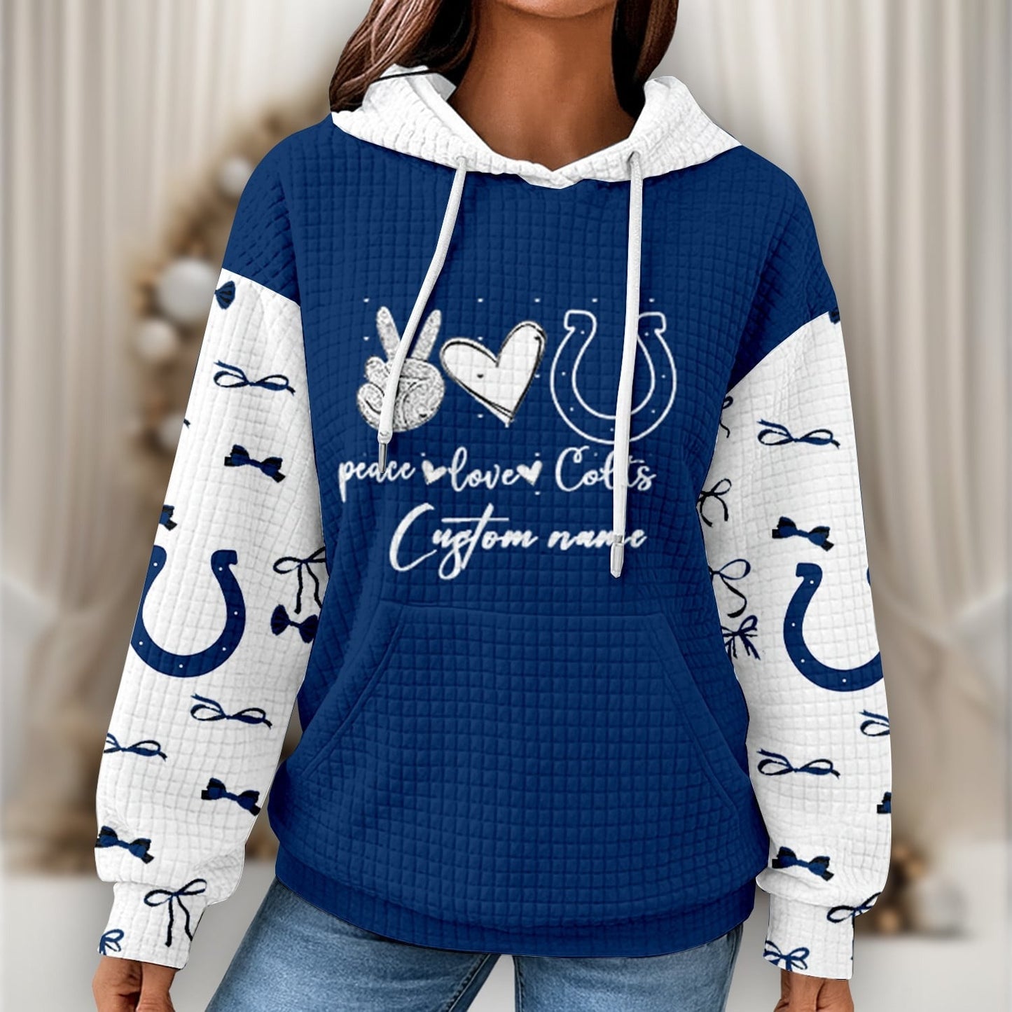 Premium NFL X IND Women's Waffle Hoodie NDT NHM