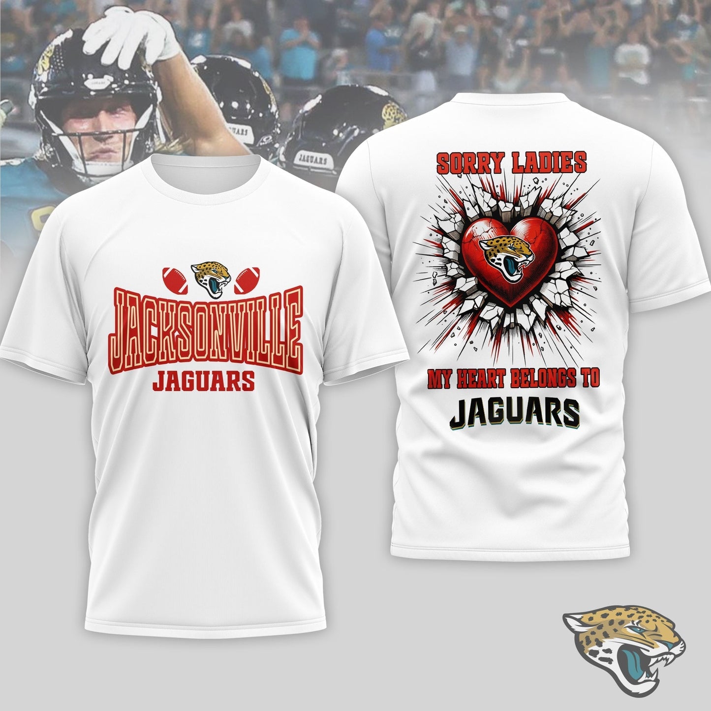 Premium NFL X Jacksonville Jaguars Valentine's Day 3D Shirt NDT LVH