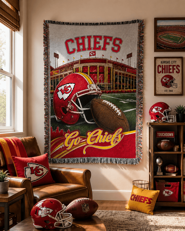 Premium NFL X KC Woven Blanket Limited Edtions NDT LVH 300526