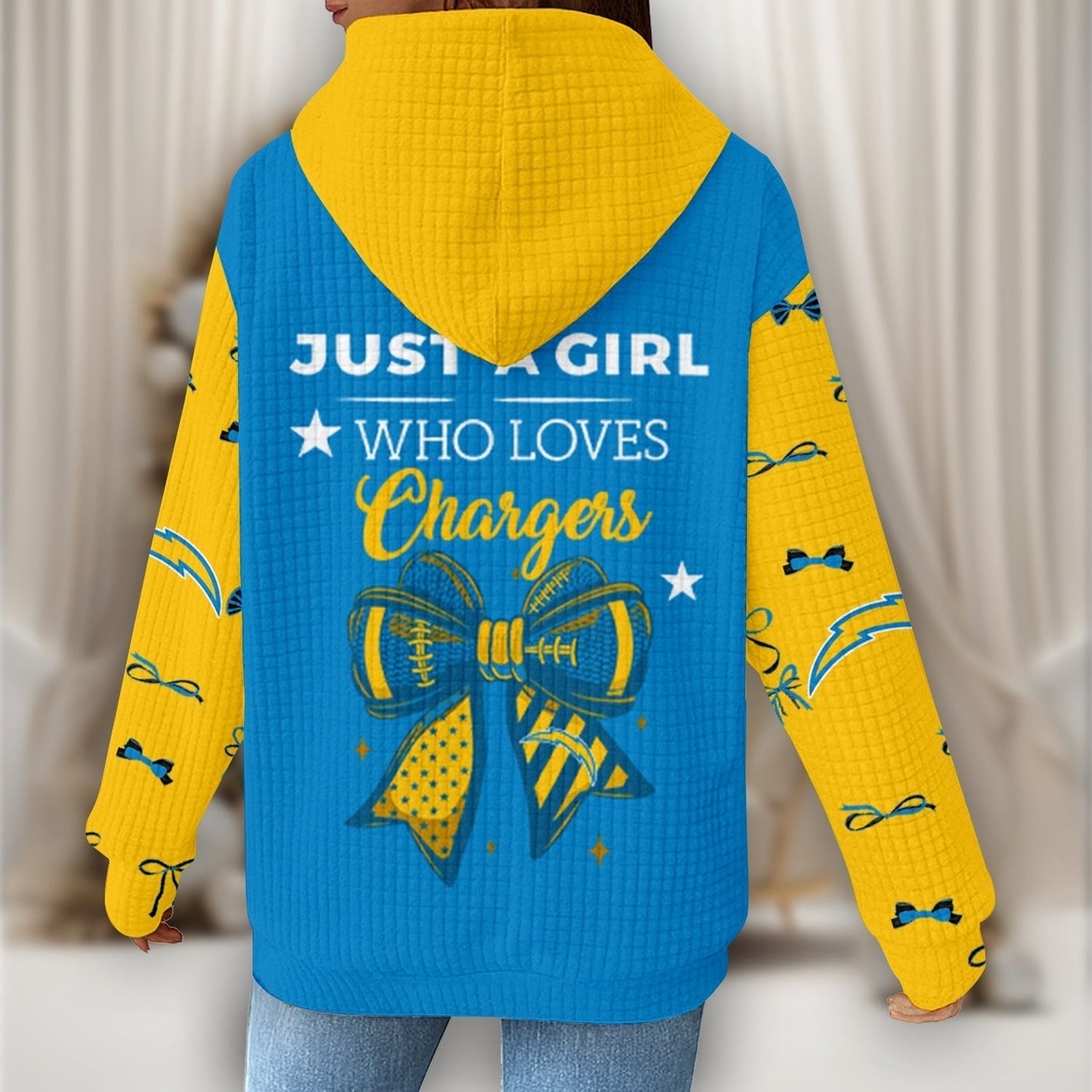Premium NFL X LAC Women's Waffle Hoodie NDT NHM
