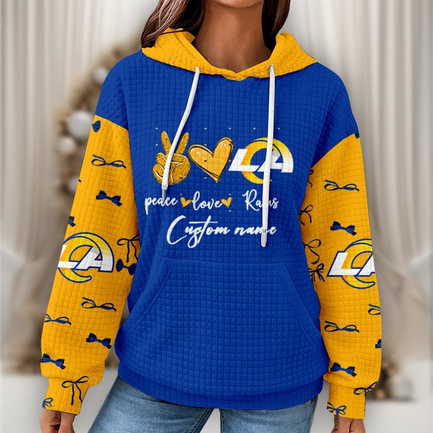 Premium NFL X LAR Women's Waffle Hoodie NDT NHM