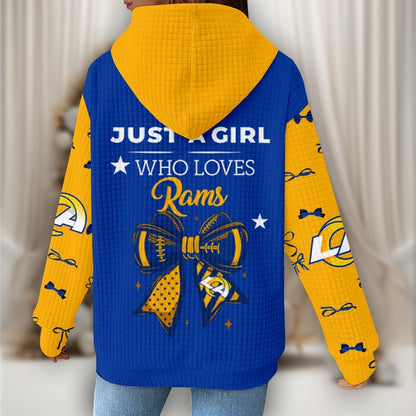Premium NFL X LAR Women's Waffle Hoodie NDT NHM