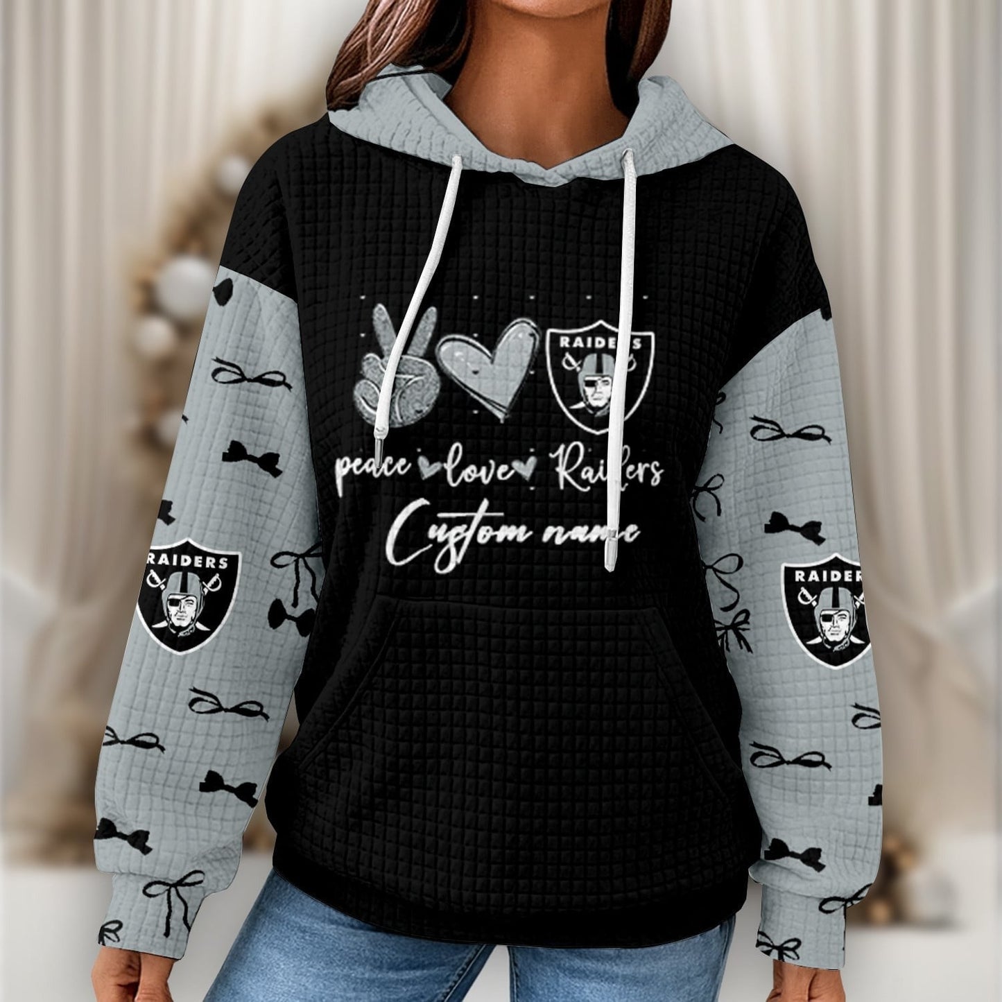 Premium NFL X LV Women's Waffle Hoodie NDT NHM