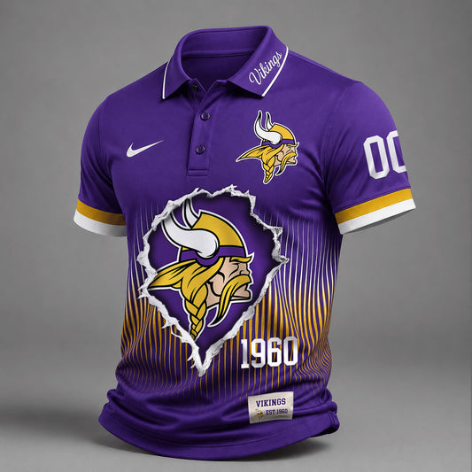 Premium NFL X MIN Performance Polo V3 Shirt FOR SUMMER HOLIDAY 120626