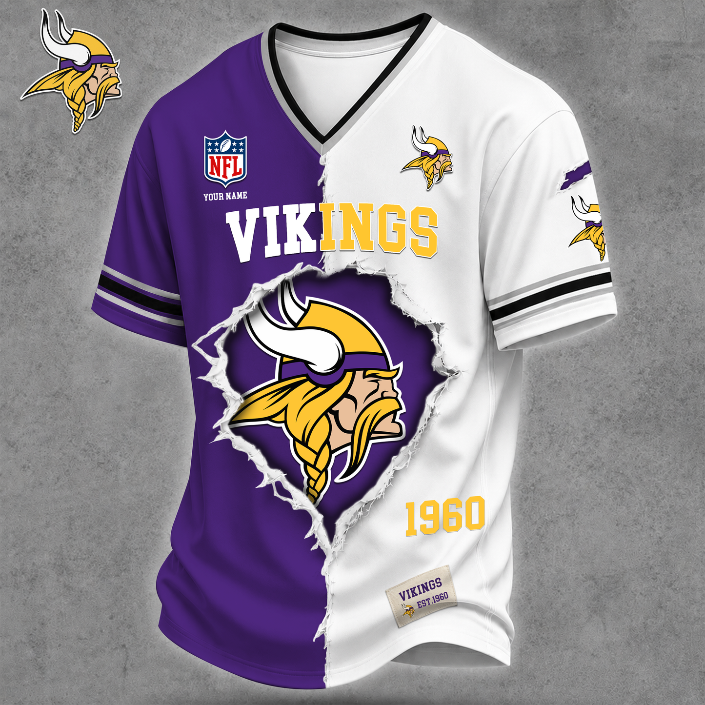 Premium NFL X MV Game Day Streetwear V-neck  Shirt NDT VHM 040626