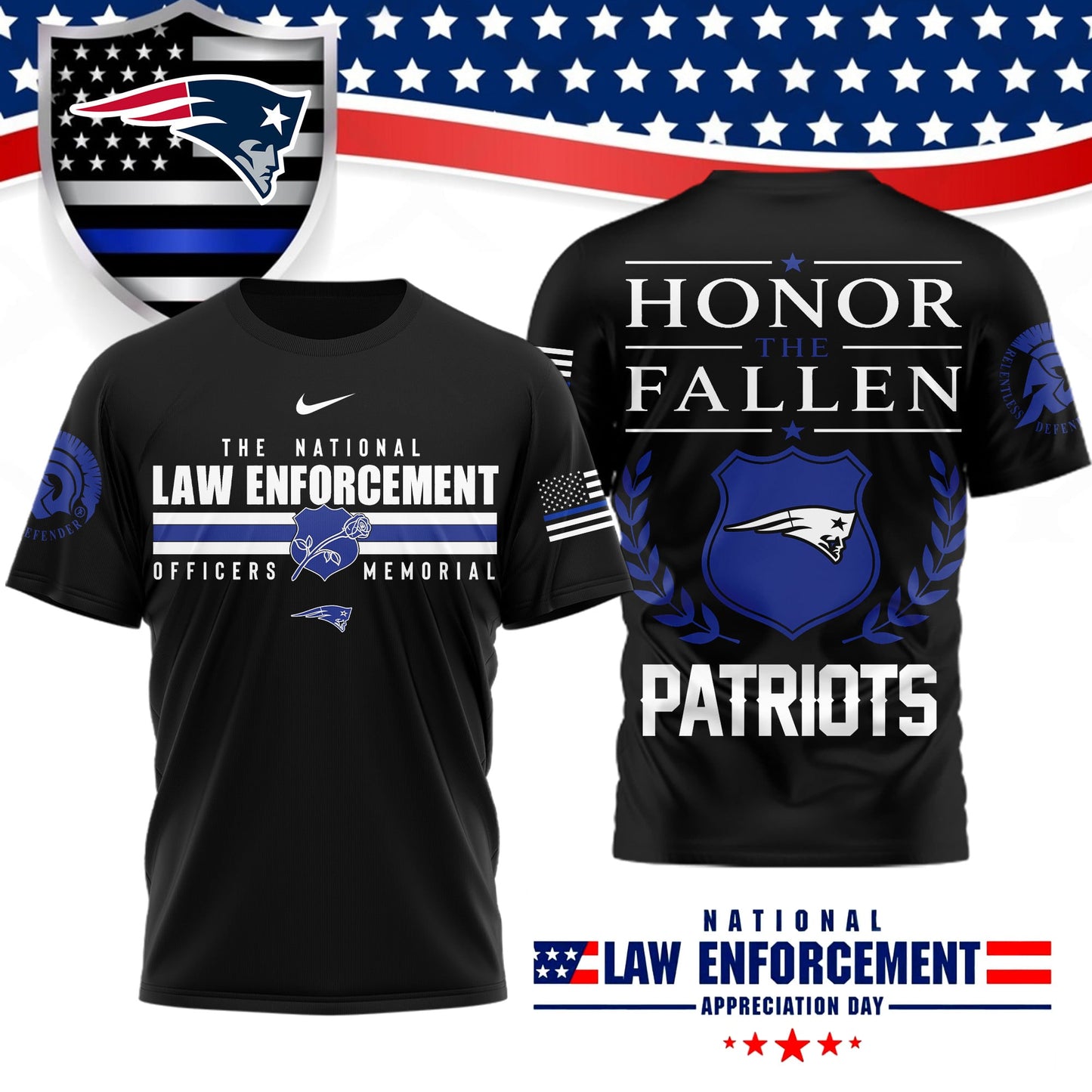Premium NFL X NEP The National Law Enforcement 3D Shirt NDT LVH 050626