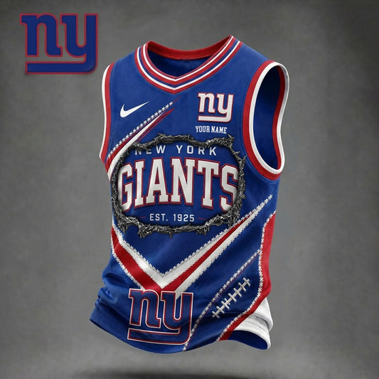 Premium NFL X NYG Game Day V-Neck Tank Top Shirt V3 NDT NHM 080626