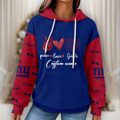 Premium NFL X NYG Women's Waffle Hoodie NDT NHM