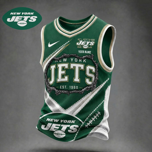 Premium NFL X NYJ Game Day V-Neck Tank Top Shirt V3 NDT NHM 080626