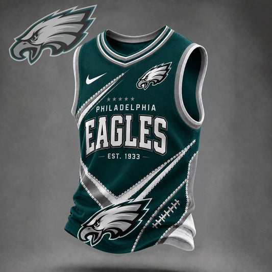 Premium NFL X PHI Game Day V-neck Tank Top Shirt NDT NHM 030626