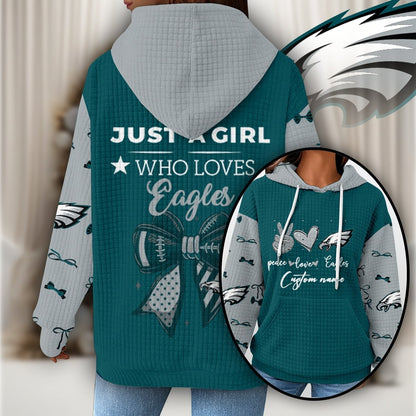Premium NFL X PHI Women's Waffle Hoodie NDT NHM